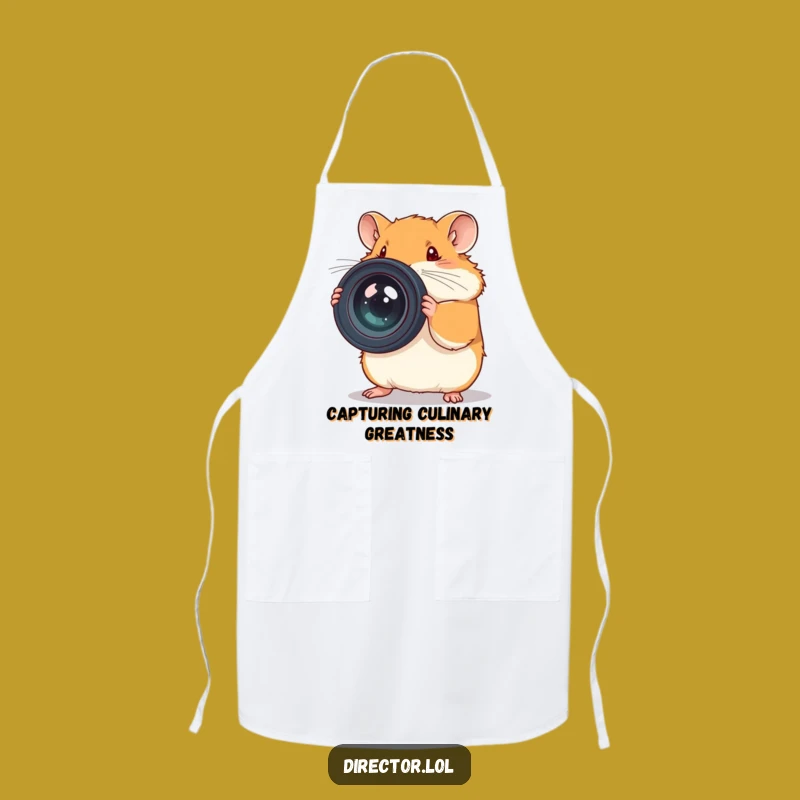 Funny Hamster Photographer Apron - Hilarious Kitchen Gear for Photo Fans