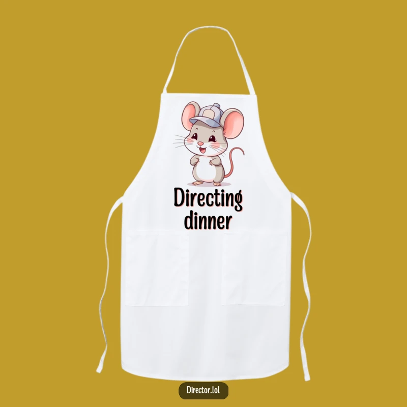 Funny Mouse Cuer Apron: Cook with Charm, a Whimsical Director