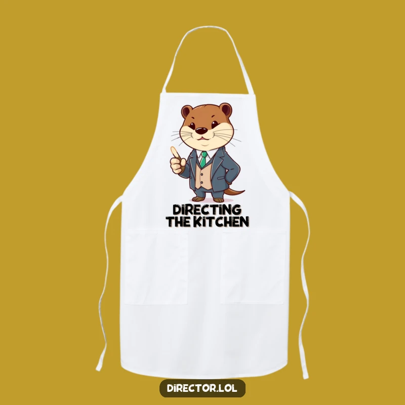 Funny Otter Suit Apron: Cook with Style, a Hilarious Pointer Host