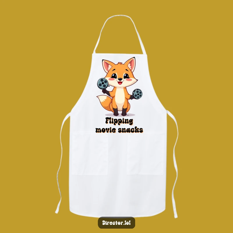 Funny Fox Juggling Apron - Hilarious Kitchen Wear for Movie Buffs