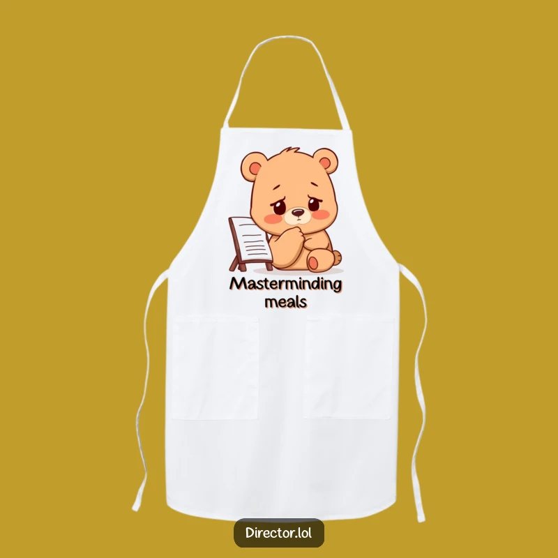 Funny Bear Director Apron: Cook with Concentration! Perfect Humorous Gift