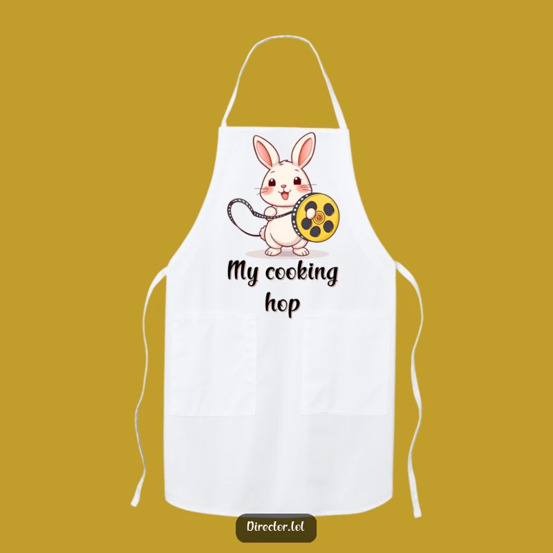 Funny Playful Rabbit Apron, Hilarious Chef Gear for Movie Kitchen Fun