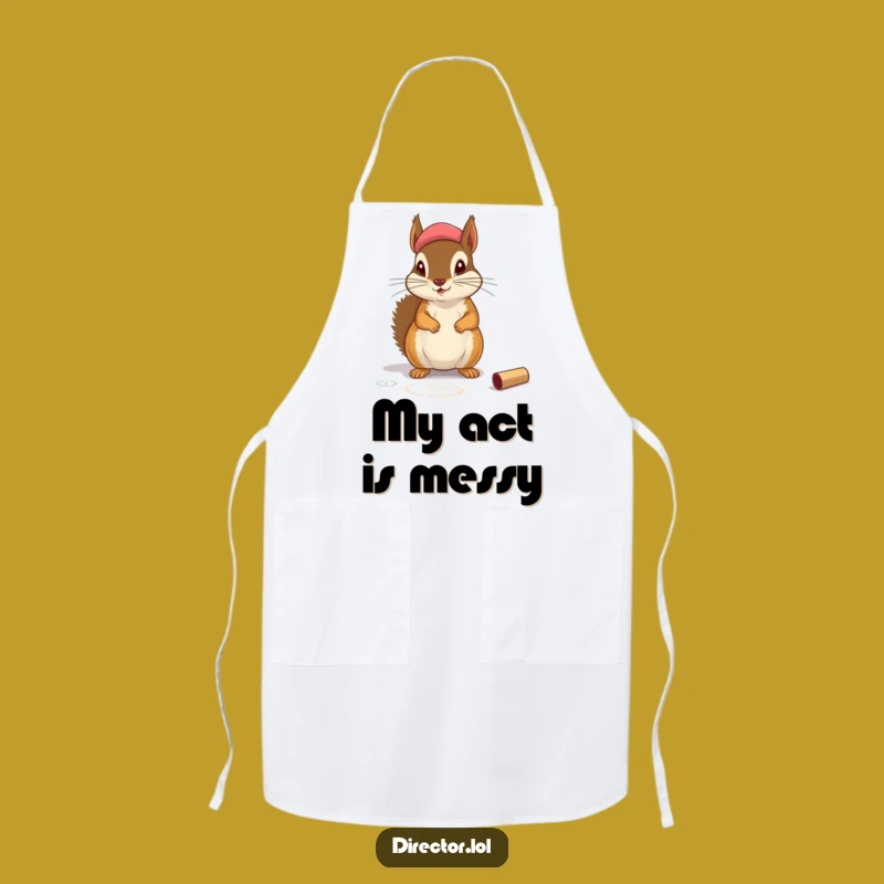 Funny Squirrel Beret Apron: The Artistic Chef Rodent for Your Kitchen Gift