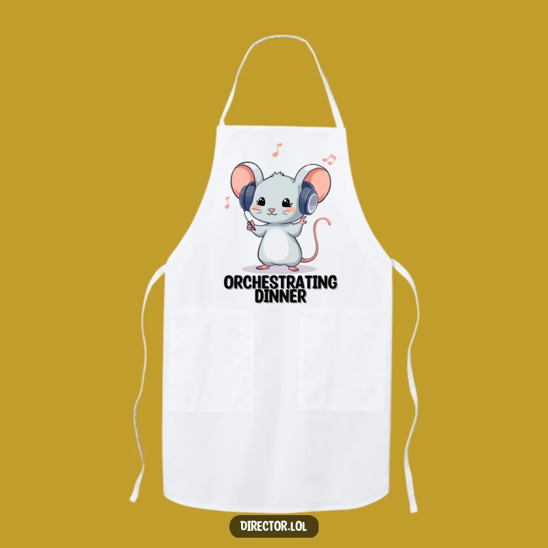 Funny Mouse Maestro Apron - Hilarious Kitchen Wear for Music Lovers