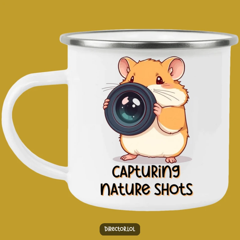 Funny Hamster Photographer Camping Mug - Durable & Hilarious Outdoor Gear