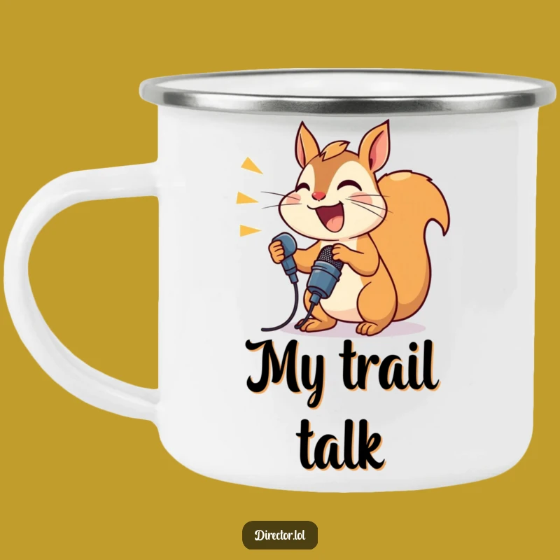 Funny Joyful Squirrel Camping Mug, Durable Hilarious Microphone Cup