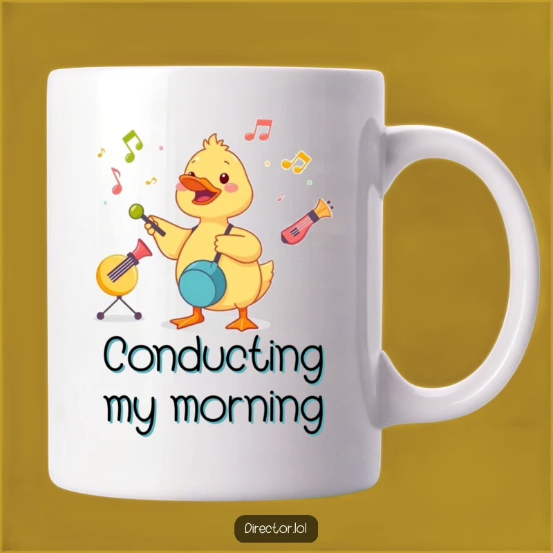 Funny Duckling Conductor Mug: Musical Mayhem! Perfect Humorous Gift
