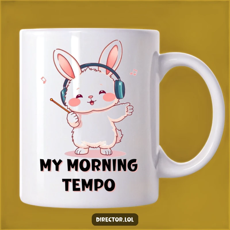 Funny Bunny Conductor Mug: A Fluffy Maestro's Hilarious Musical Gift
