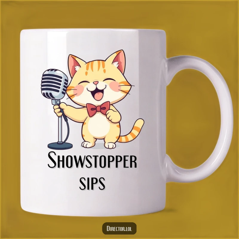 Funny Cat Microphone Mug: A Joyful Singer's Hilarious Gift for Cat Lovers