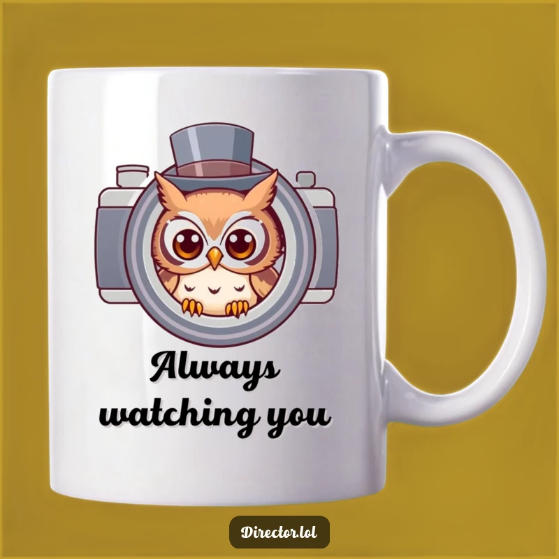 Funny Curious Owl Photographer Mug: A Wise Gift for Photography Lovers