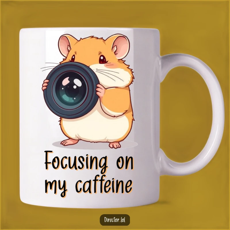 Funny Hamster Photographer Mug - Determined & Hilarious Camera Lover Gift