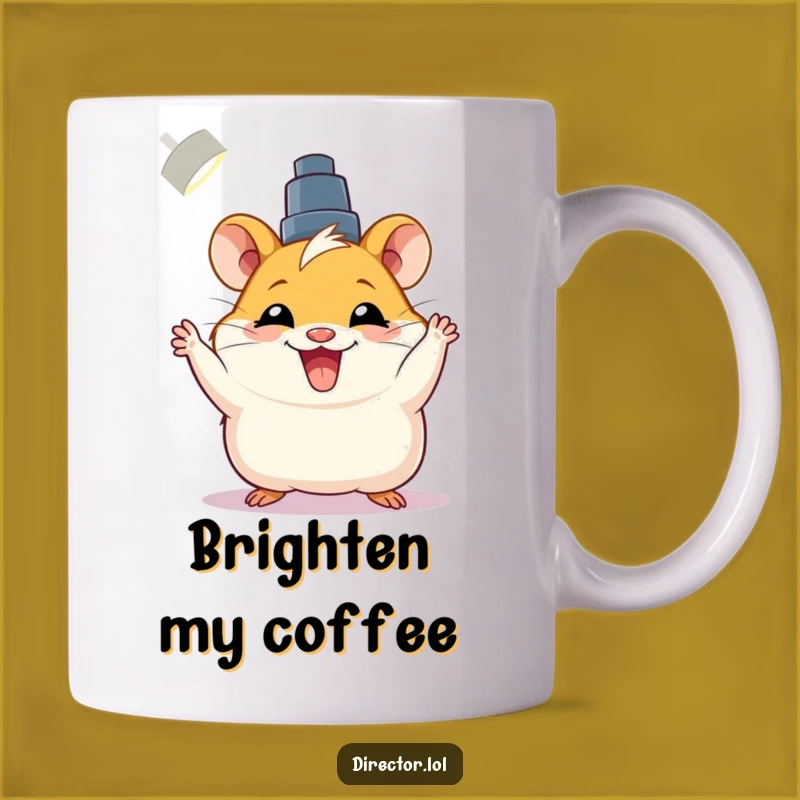 Funny Hamster Spotlight Mug: Brighten Your Day with Laughter