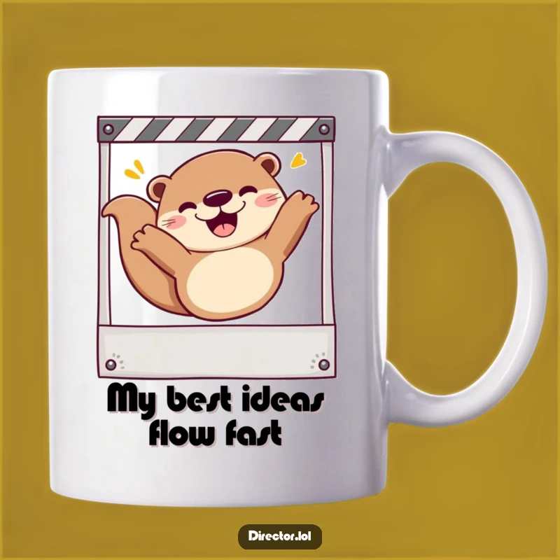 Funny Otter Movie Magic Mug: Joyful Filmmaker Otter Gift for Animation Lovers!