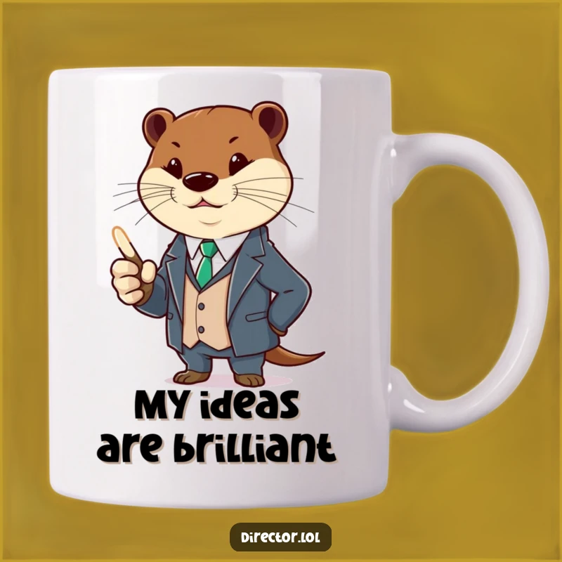 Funny Otter Suit Pointer Mug: A Hilarious Gift for the Sharp Dressed Professional
