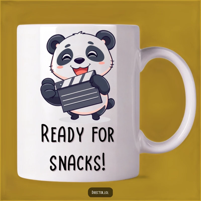 Funny Panda Clapboard Mug: Get Ready for Action with This Hilarious Gift!