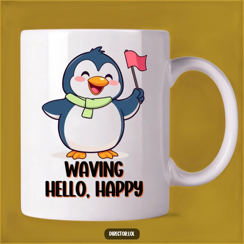 Funny Penguin Flag Mug - Cheerful Penguin Gift for Joyful Souls