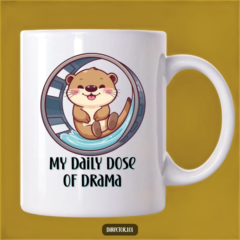 Funny Giggling Otter Film Reel Mug - Hilarious Movie Lover Gift