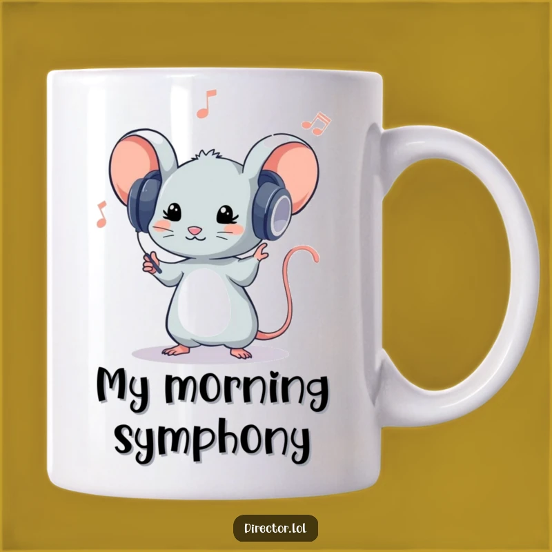 Funny Mouse Maestro Mug - Hilarious Gift for Music Lovers & Tiny Conductors