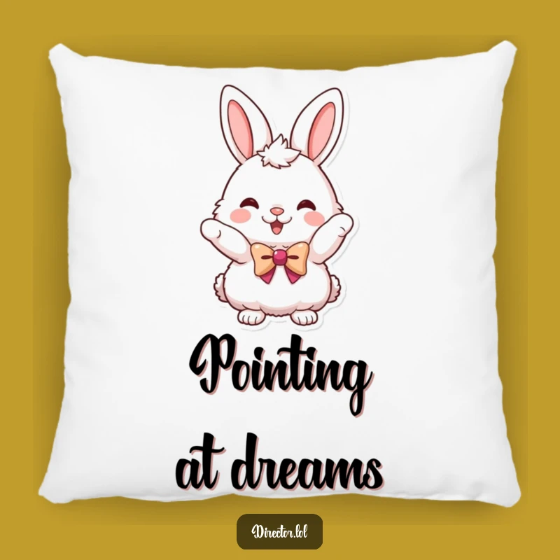 Cozy Funny Bunny Bowtie Pillow: Soft & Humorous Accent for Any Room