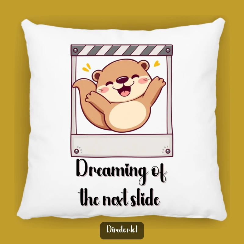 Cozy Funny Otter Pillow: Hilarious Filmmaker Otter Cuddle Buddy for Movie Nights!