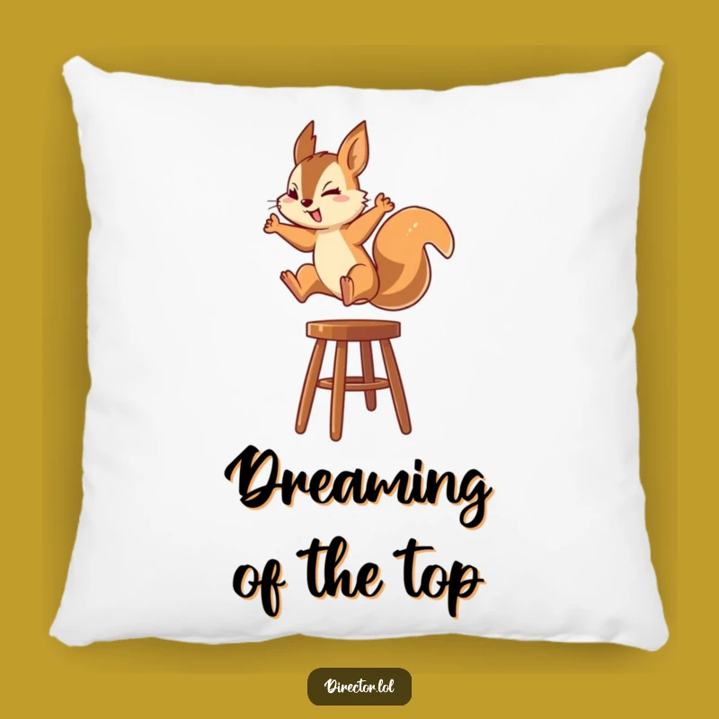 Cozy Funny Squirrel Focus Pillow - Snuggle Up to Your Goals