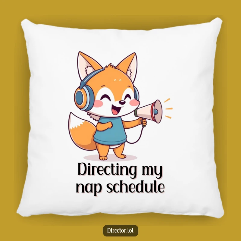 Funny Fox Megaphone Pillow: Add a Pop of Drama to Your Space!