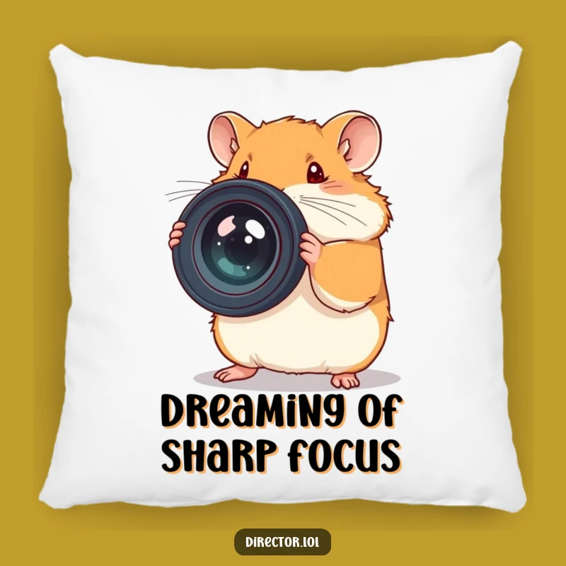 Funny Hamster Photographer Pillow - Cute & Hilarious Decor for Camera Lovers