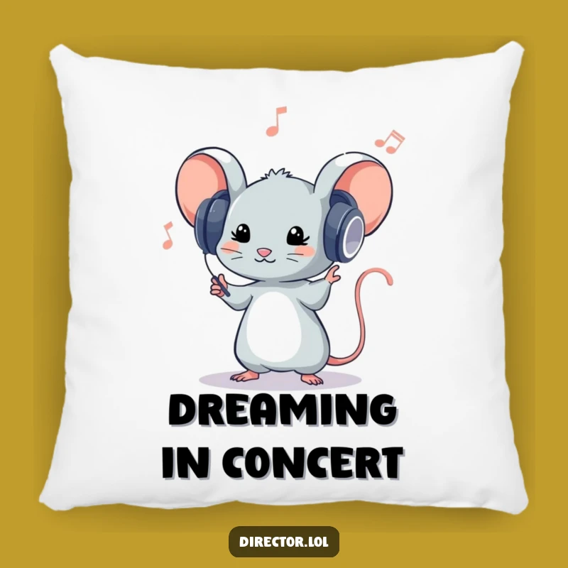 Funny Mouse Conductor Pillow - Soft & Hilarious Accent for Music Lovers