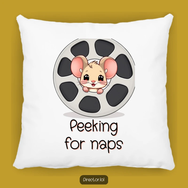 Funny Mouse Film Reel Pillow: Add Cozy Cinematic Cheer