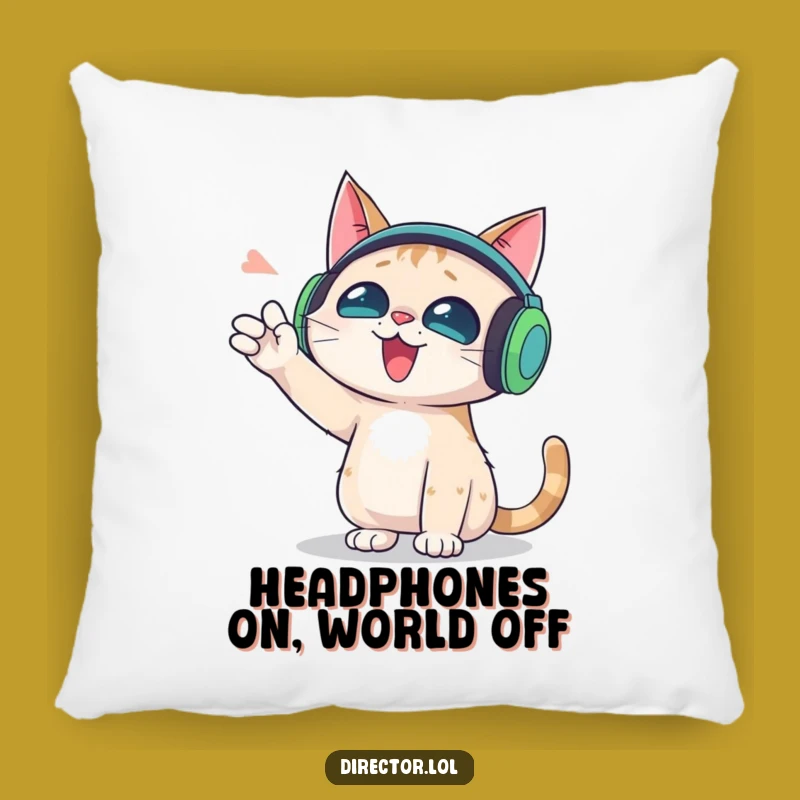 Comfortable Funny Cat Headphone Pillow: Add Humorous Flair to Your Space