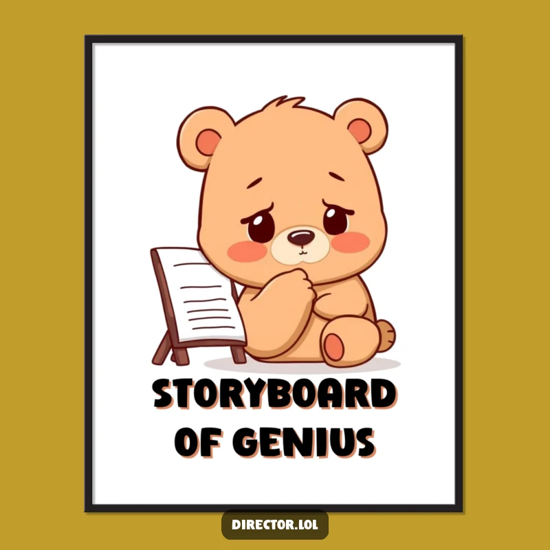 Funny Bear Director Digital Art: Deep Thoughts! High-Res Download