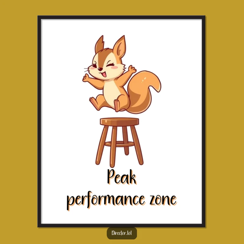 Funny Squirrel Focus Digital Print - Instant Motivation for Your Walls