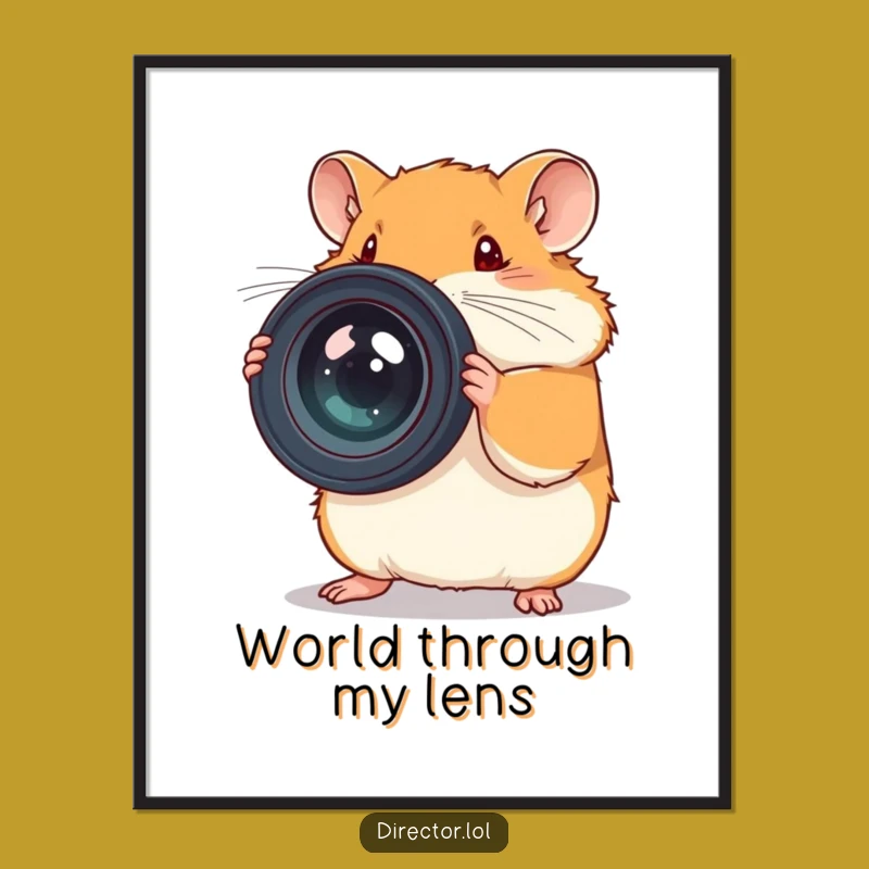 Funny Hamster Photographer Digital Art - Instant Hilarious Camera Decor