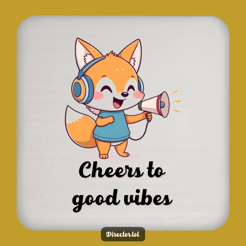 Funny Fox Megaphone Coaster: Keep Your Table Drama-Free!