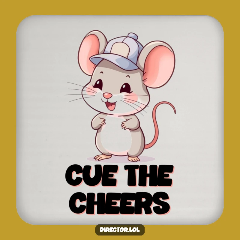 Funny Mouse Cuer Coaster: Protect Surfaces with this Whimsical Director