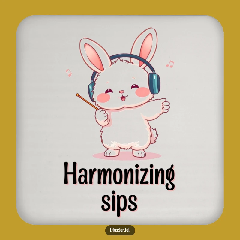 Funny Bunny Conductor Coaster: Hilarious Musical Protection for Your Surfaces