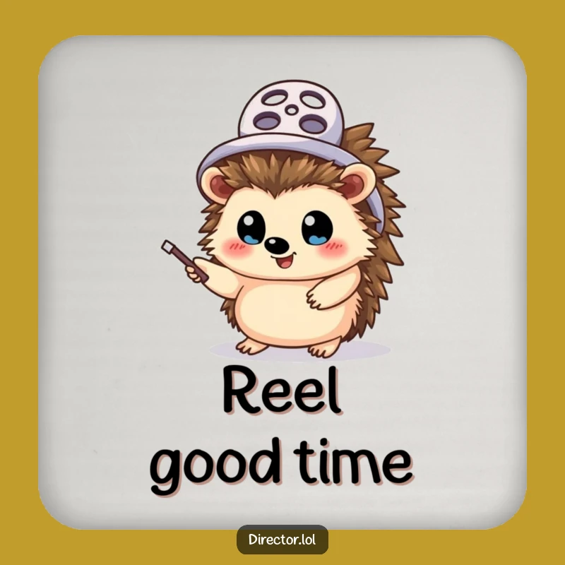 Funny Hedgehog Director Coaster: Hilarious Protection for Your Surfaces
