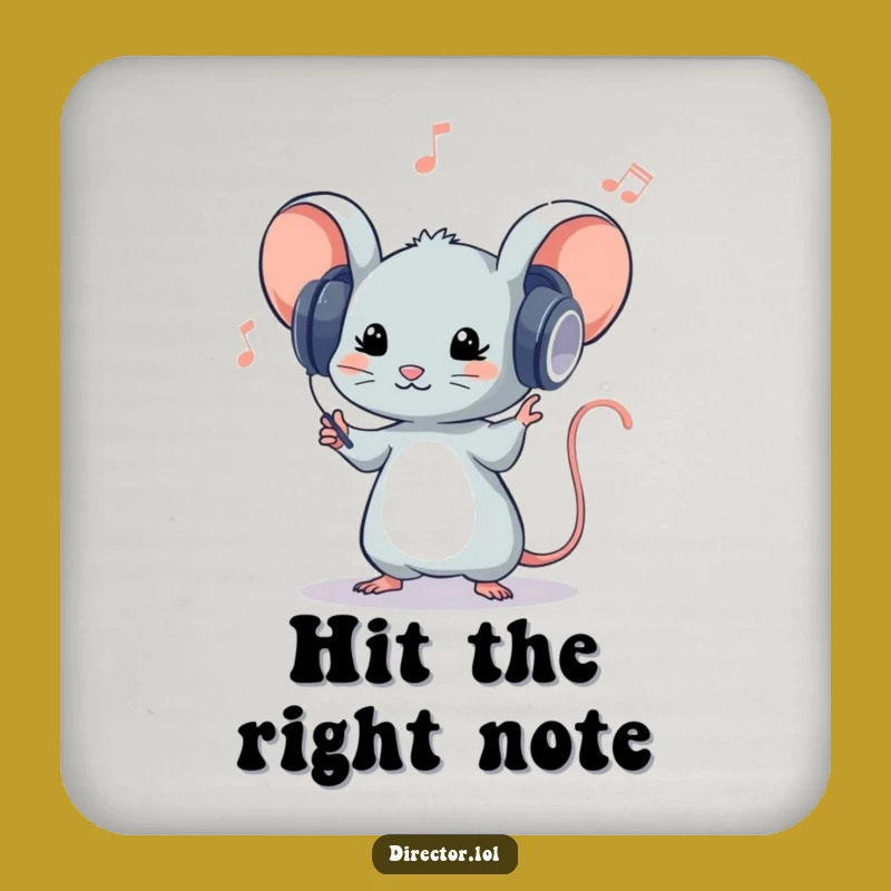 Funny Mouse Conductor Coasters - Set of Hilarious Protection for Surfaces