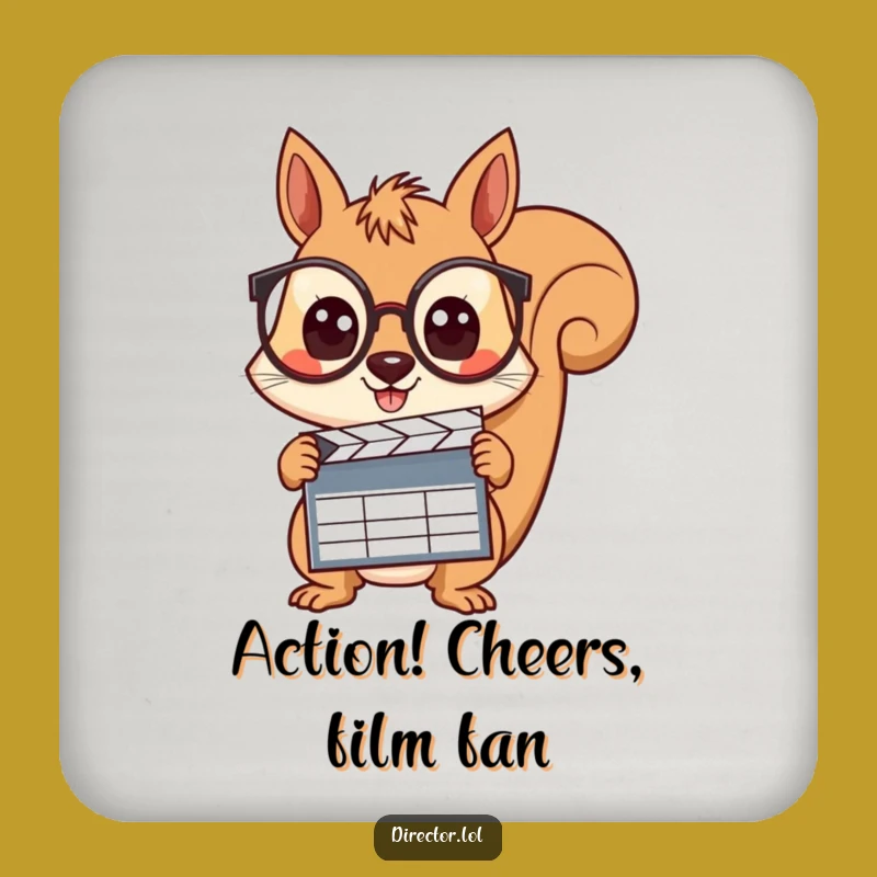 Funny Squirrel Director Coaster: Curious Tabletop Accessory Gift