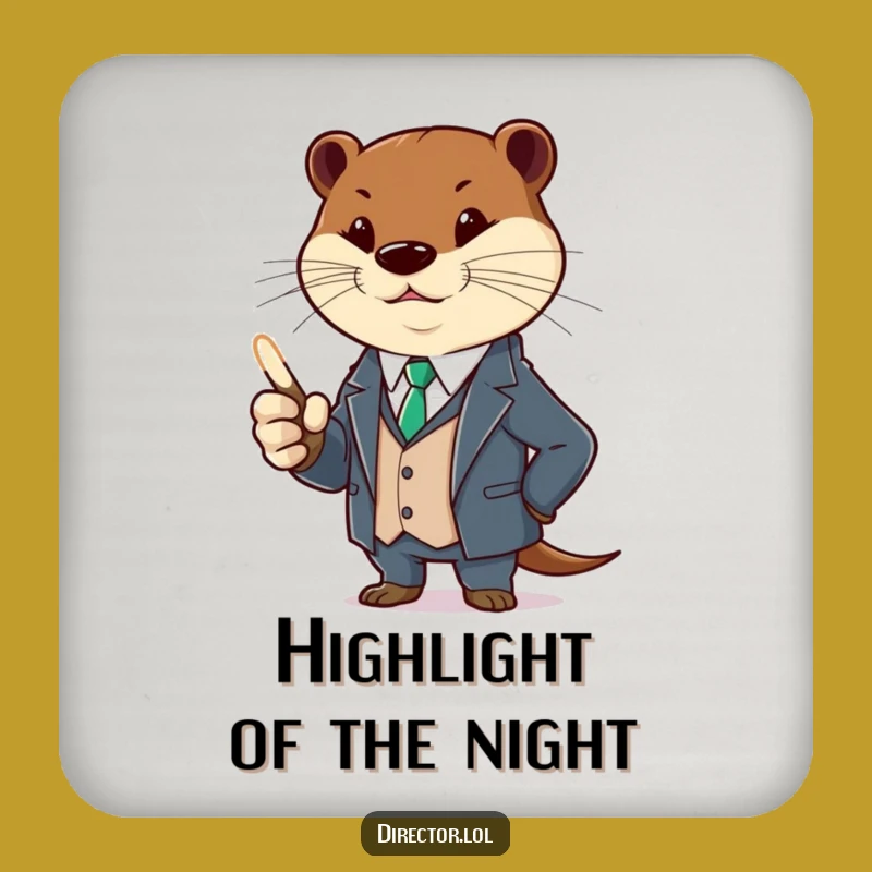 Funny Otter Suit Coaster: Protect Surfaces with this Hilarious Pointer