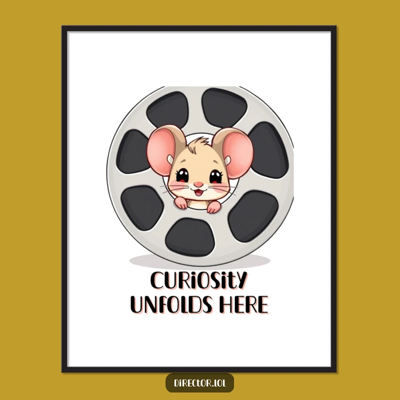 Funny Mouse Film Reel Poster: Bring Cinematic Excitement Home