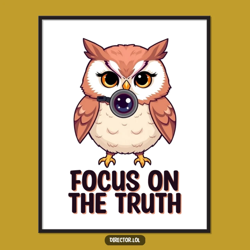 Funny Owl Poster: Witty Photography Art for Your Space