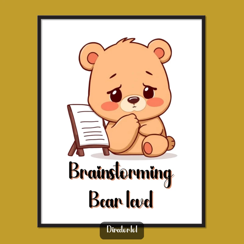 Funny Bear Director Poster: Visualize Success! Perfect Humorous Gift Decor
