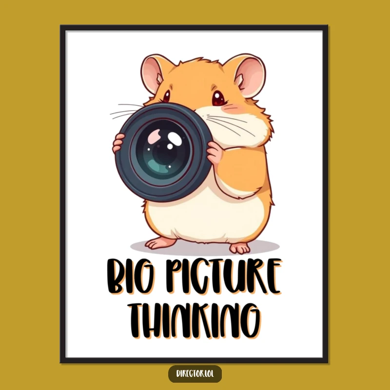 Funny Hamster Photographer Poster - Hilarious Wall Art for Camera Enthusiasts