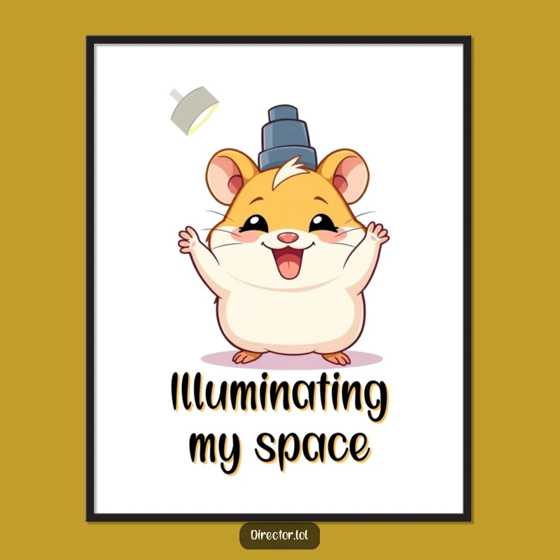 Funny Hamster Poster: Light Up Your Walls with Joy