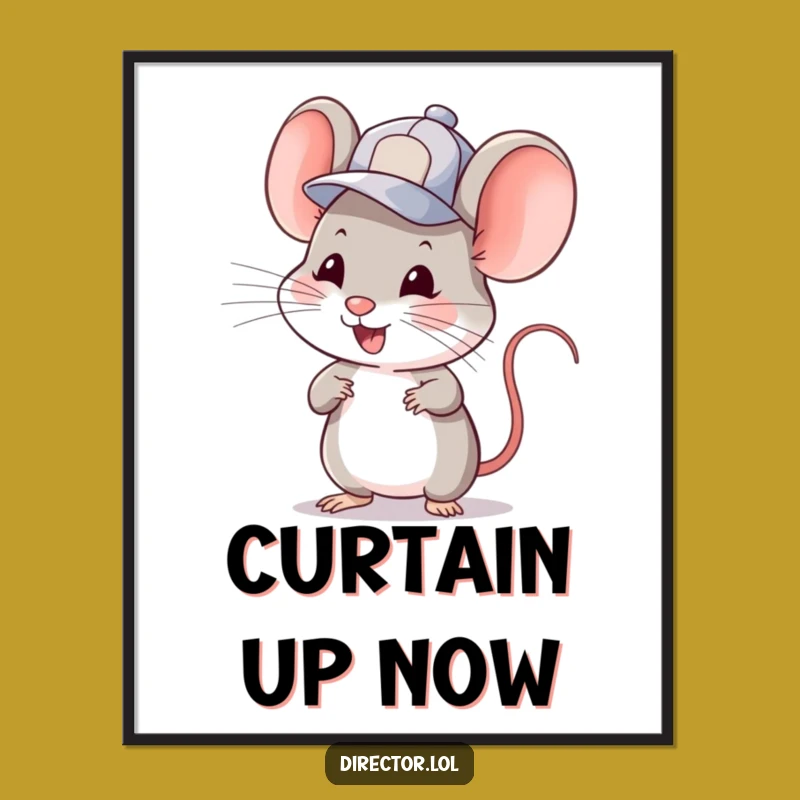 Funny Mouse Cuer Poster: Decorate with Whimsy, a Hilarious Gift