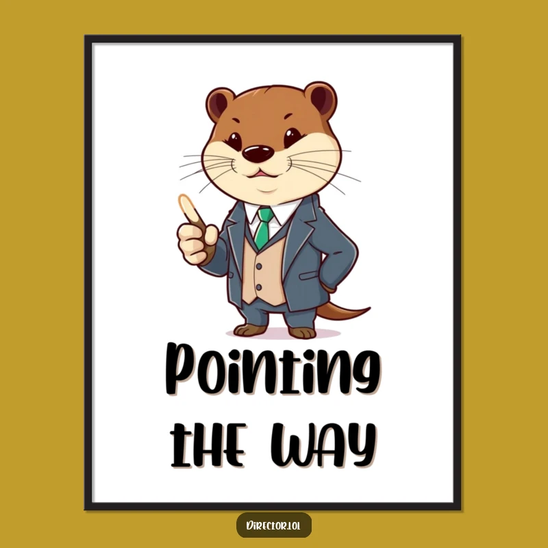 Funny Otter Suit Poster: A Hilarious Art Gift for the Dramatic Professional