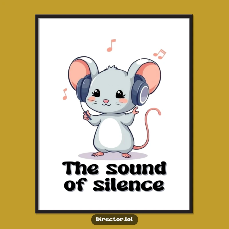 Funny Mouse Maestro Poster - Vibrant Wall Art for Music Enthusiasts