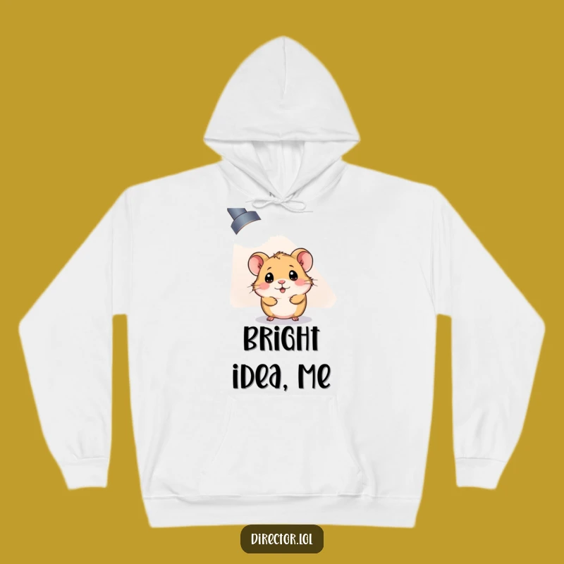 Funny Curious Hamster Spotlight Hoodie: Cozy Peek-a-Boo Star Apparel Gift