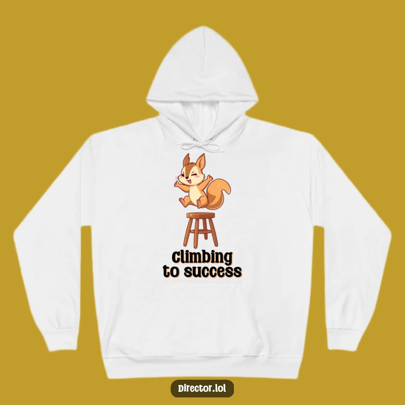 Cozy Funny Squirrel Focus Hoodie - Stay Warm and Driven This Season